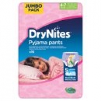 Asda Huggies DryNites Pyjama Pants Jumbo Girl 4-7 Years