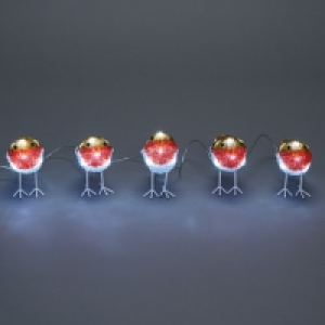 Set Of 5 Acrylic Robins