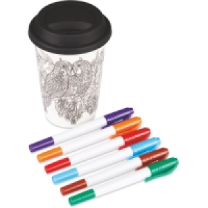 Aldi  Colour Your Own Tropical Travel Mug