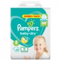 Asda Pampers Baby-Dry Size 8 Nappies Jumbo+ Pack