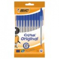 Asda Bic Cristal Blue Medium Ball Pens