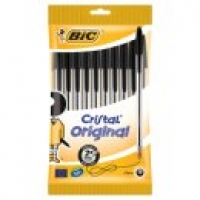 Asda Bic Cristal Black Medium Ball Pens
