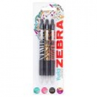 Asda Zebra Z-Grip Funky Ballpoint Pens