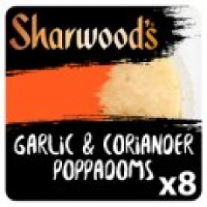 Sharwoods 8 Garlic & Coriander Poppadoms