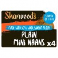 Asda Sharwoods 4 Plain 50 50 Mini Naans