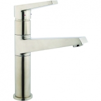 Wickes  Wickes Vattna Single Lever Brushed Kitchen Sink Mixer Tap - 