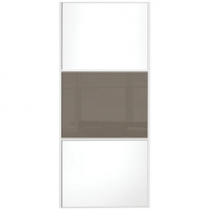 Wickes Sliding Wardrobe Door Wideline White Panel & Cappucci £150.00