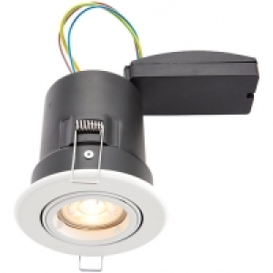 Wickes White LED Premium Fire Rated Tilt Downlight - 6W &pound;3.00