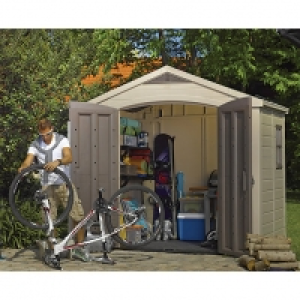 Wickes  Keter Factor Double Door Plastic Apex Shed - 8 x 6 ft