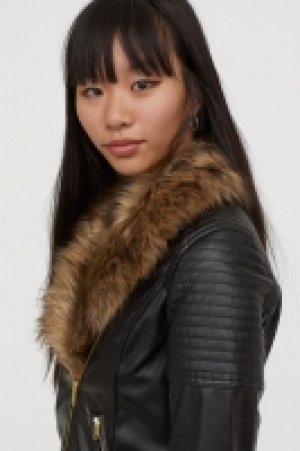  Biker jacket with faux fur £25.00