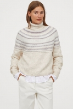  Jacquard-knit polo-neck jumper £11.00