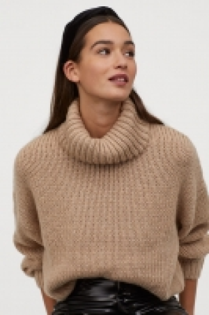  Chunky-knit polo-neck jumper £15.00