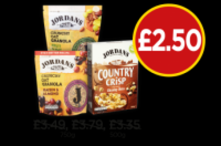 Jordans Crunchy Oat Granola Raisin & Almond, Jordans Crunchy £2.50