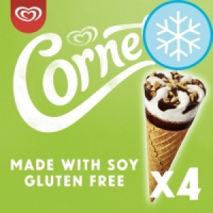 Tesco  Cornetto Vanilla Gluten Free Soy Ice Cream Cone 4X90ml