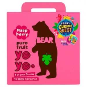 Tesco  Bear Pure Fruit Yoyo Raspberry 5 X 20G