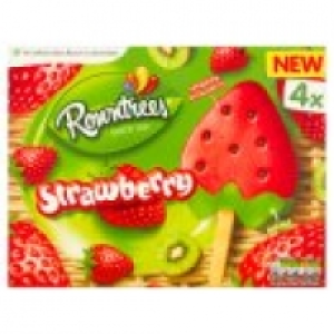 Rowntrees 4 Strawberry Ice Lollies