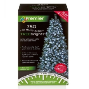 Partridges Premier Decorations Premier 750 LED Multi Action Tree Bright Lights for 6 Tree 