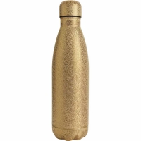 Wilko  Wilko Gold Metallic Double Wall Water Bottle 500ml
