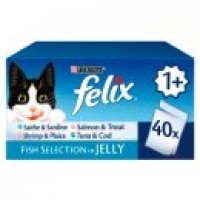 Asda Felix Fish Selection in Jelly Adult Cat Food Pouches