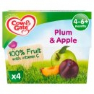 Cow & Gate Plum & Apple 100% Fruit Pots 4m+