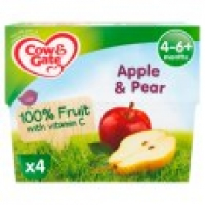 Cow & Gate Apple & Pear 100% Fruit Pots 4m+