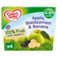 Asda Cow & Gate Apple, Blackcurrant & Banana Fruit Pots from 4-6+ Months
