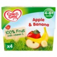 Asda Cow & Gate Apple & Banana 100% Fruit Pots 4m+