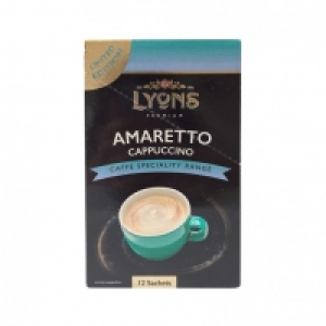 Poundstretcher  LYONS AMARETTO CAPPUCCINO 12 SACHETS