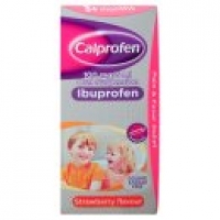 Asda Calprofen Oral Ibuprofen Suspension 3+ Months Strawberry Flavour