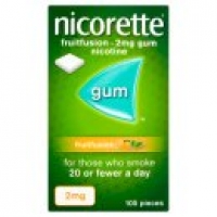 Asda Nicorette Fruitfusion Sugar-Free Coated Gum 2mg Nicotine