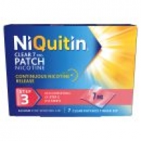 Asda Niquitin Clear Patch Nicotine Step 3 7mg