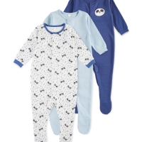 Aldi  Navy Panda Sleepsuit 3 Pack