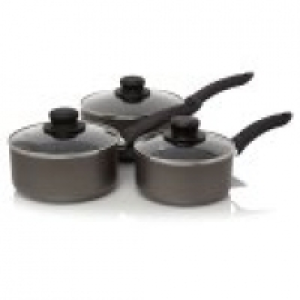 Asda George Home Non-Stick Aluminium Saucepan Set