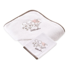 Cloud Hooded Towel With Wash Mitt