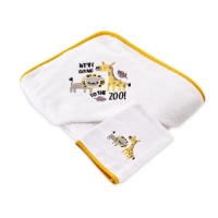 Aldi  Zoo Hooded Towel With Wash Mitt