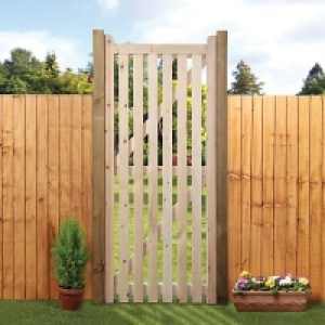 Wickes Open Slatted Tall Timber Gate Kit - 990 x 1829 mm &pound;55.00