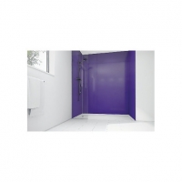 Wickes  Mermaid High Gloss Purple Laminate 3 sided Shower Panel Kit 