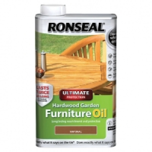 Ronseal Hardwood Garden Furniture Oil - Natural Clear 500ml &pound;7.25