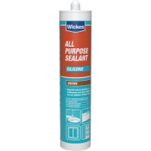 Wickes All Purpose Silicone Sealant - Brown 310ml £3.90