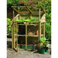 Wickes  Forest Garden 2 x 4 ft Small Wooden Lean-To Greenhouse