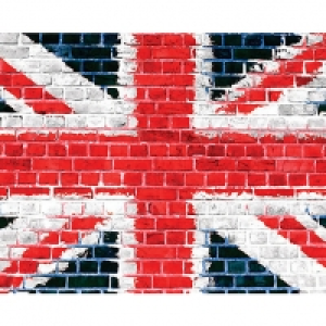 ohpopsi Union Jack On Brick Wall Mural - XL 3.5m (W) x 2.8m  £80.00
