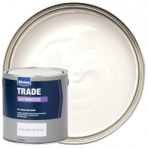 Wickes Trade Satinwood Pure Brilliant White 2.5L £24.00