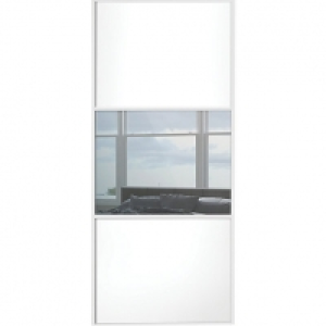 Wickes Sliding Wardrobe Door Wideline White Panel & Mirror - £160.00