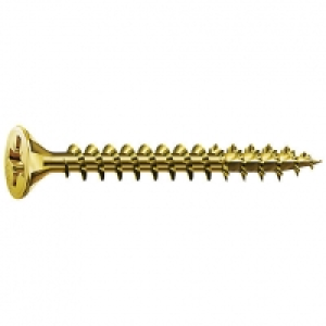 Wickes  Spax Universal Zinc Yellow Screws - 4 x 35mm Pack of 150