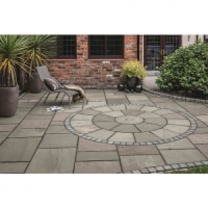 Wickes  Marshalls Fairstone Riven Harena Silver Birch 2 Circle Pavin