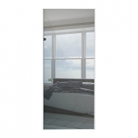 Wickes  Wickes Sliding Wardrobe Door White Framed Mirror - 2220 x 91
