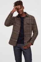 HM   Wool-blend shirt jacket
