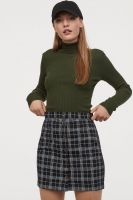 HM   Button-front skirt