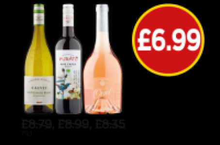 Calvet Sauvignon Blanc Bordeaux, Purato Nero DAvola Organic