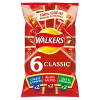 Tesco  Walkers Variety Crisps 6X25g